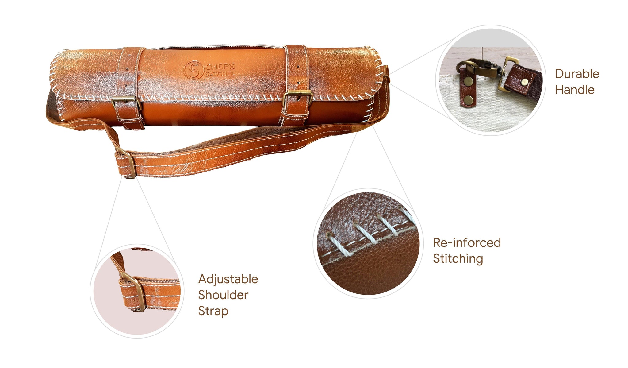 Witloft - Classic Leather Knife Roll 5 Compartments - Dark Brown –  KookGigant